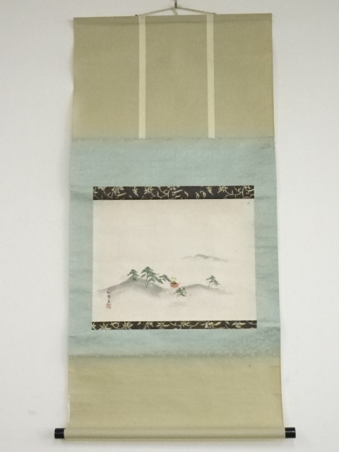 JAPANESE HANGING SCROLL / HAND PAINTED / TREE